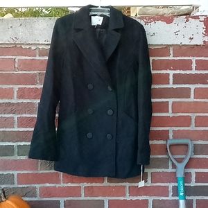 BNWT ⛄ classic black pea coat small